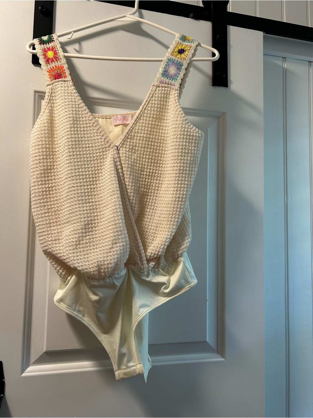 Pink Lilly Crochet Knit Bodysuit